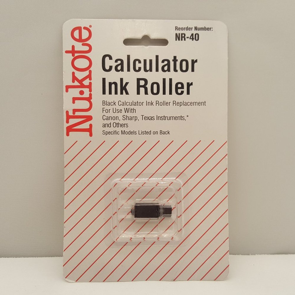 NUKOTE Calculator Ink Roller Replacement | Black | NR-40 | NEW